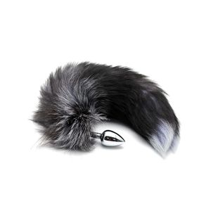 Analna kupa Alive Black & White Fox Tail S