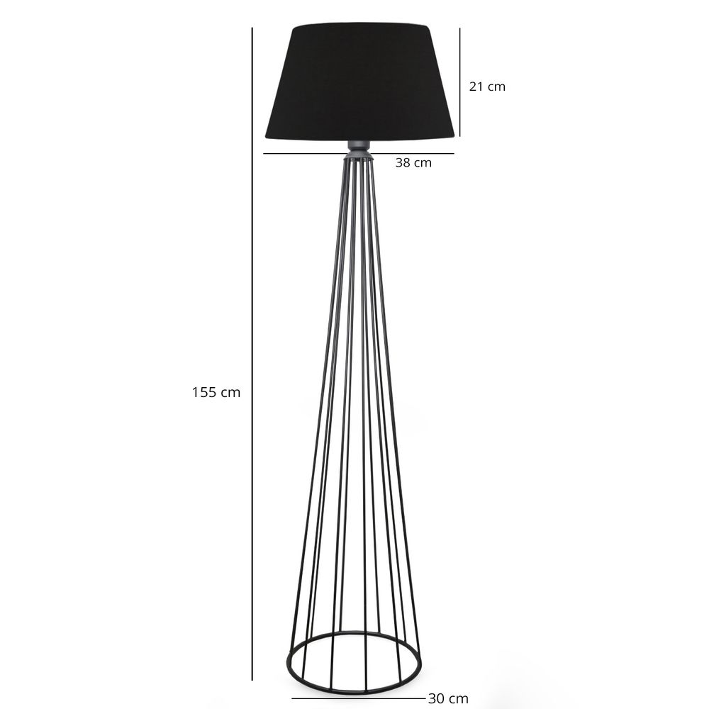 Podna Lampa AYD-3043 - Crna slika 3