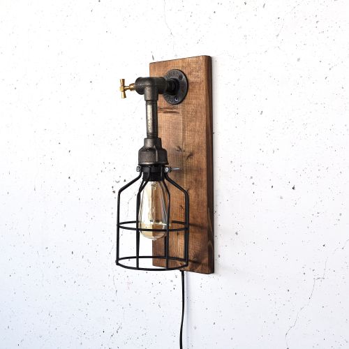 Pp167 Wooden
Black Wall Lamp slika 3