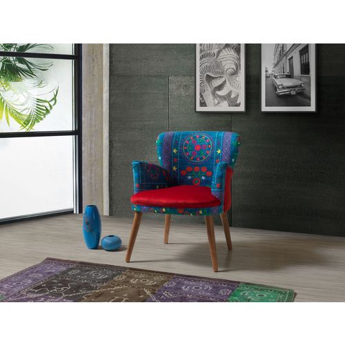 Pandia Home Fotelja ETHNIC  Blue-Red slika 3