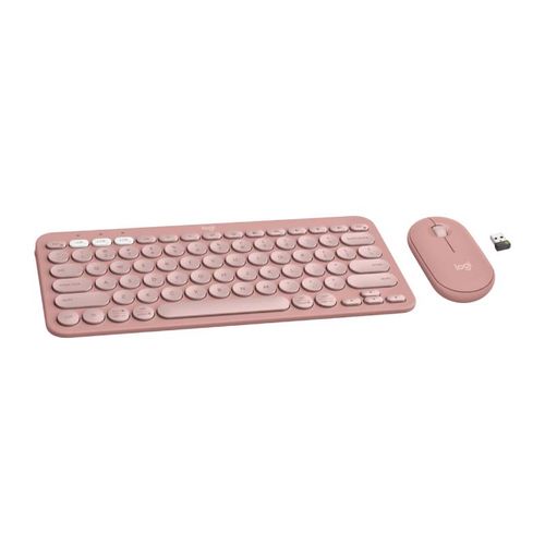 LOGITECH Pebble2 Wireless Combo US tastatura i miš roze slika 1