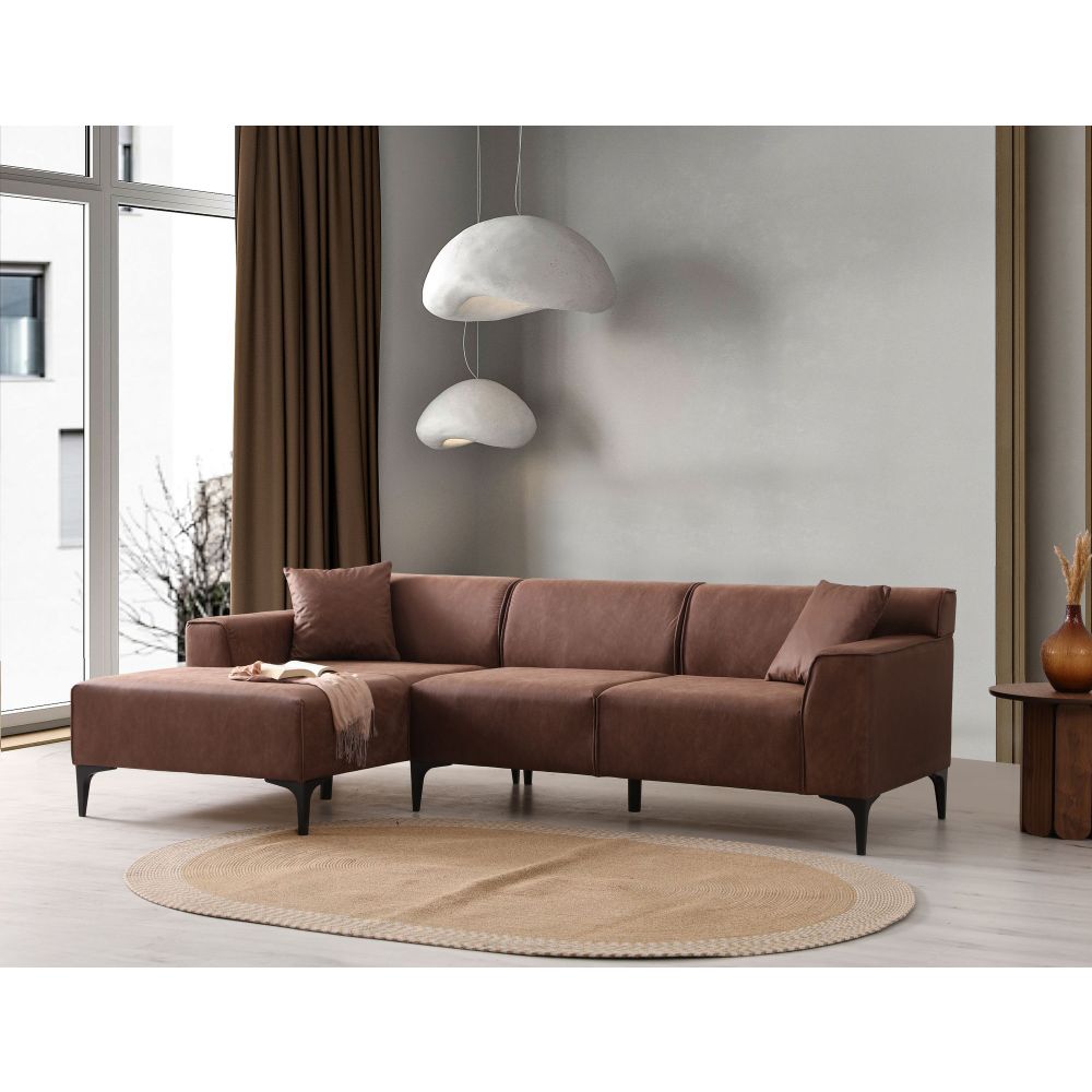 Ugaona sofa New Petra L - boja: kesten slika 1