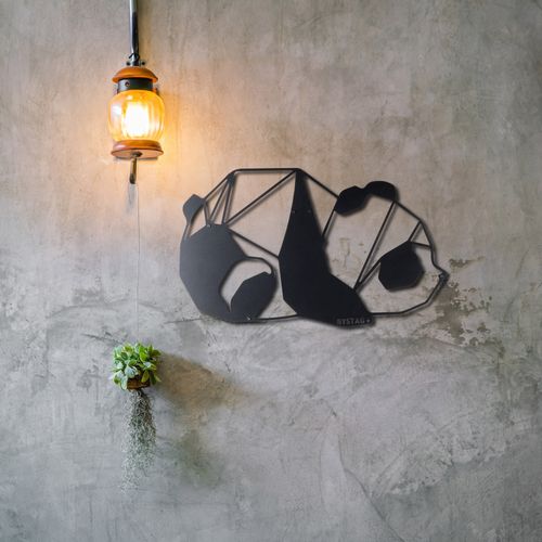 Panda Black Decorative Metal Wall Accessory slika 7