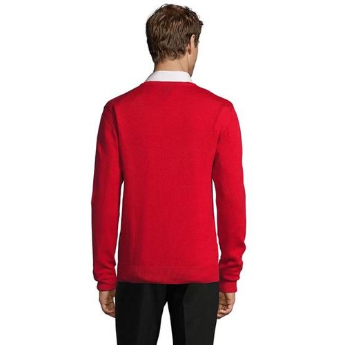 GALAXY MEN muški džemper na V izrez - Crvena, XL  slika 4