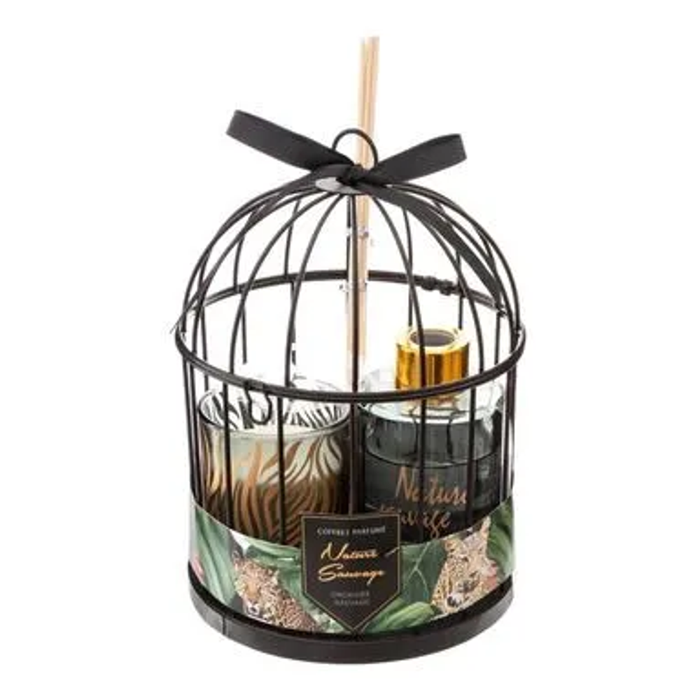 Atmosphera mirisni set lola wild nature 13,5x19cm staklo/aluminij/ulje/vosak razne boje slika 1