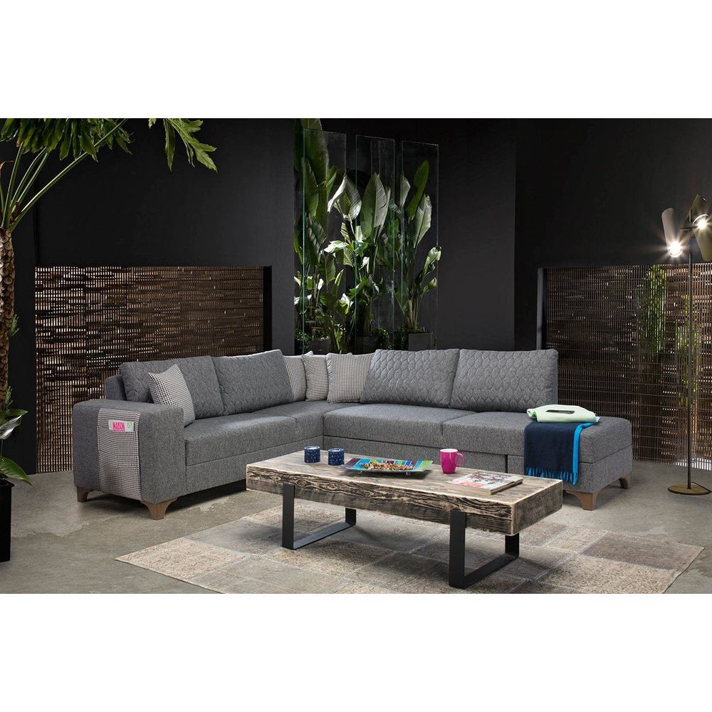 Ugaona Sofa Loft - Siva slika 1