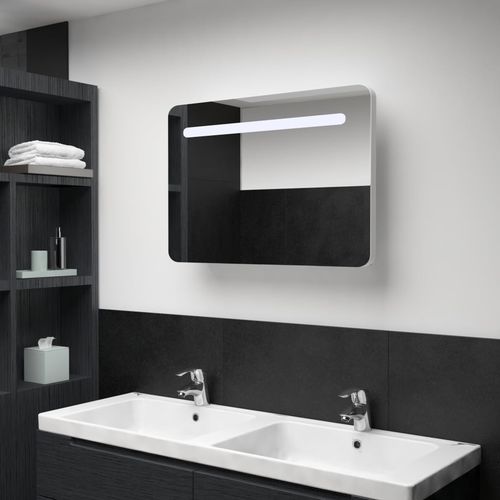 LED kupaonski ormarić s ogledalom 80 x 9,5 x 55 cm slika 40