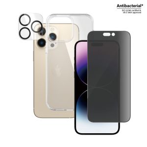 PanzerGlass iPhone 14 Pro Max Bundle (UWF Privacy zaštitno staklo, futrola, zaštita za kameru)