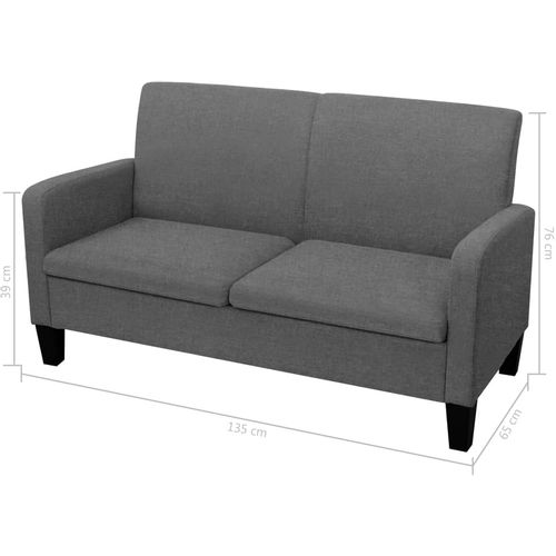 2-dijelni set sofa od tkanina tamnosivi slika 8
