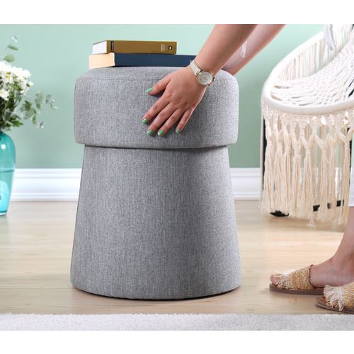 Beans - Light Grey Light Grey Pouffe slika 3