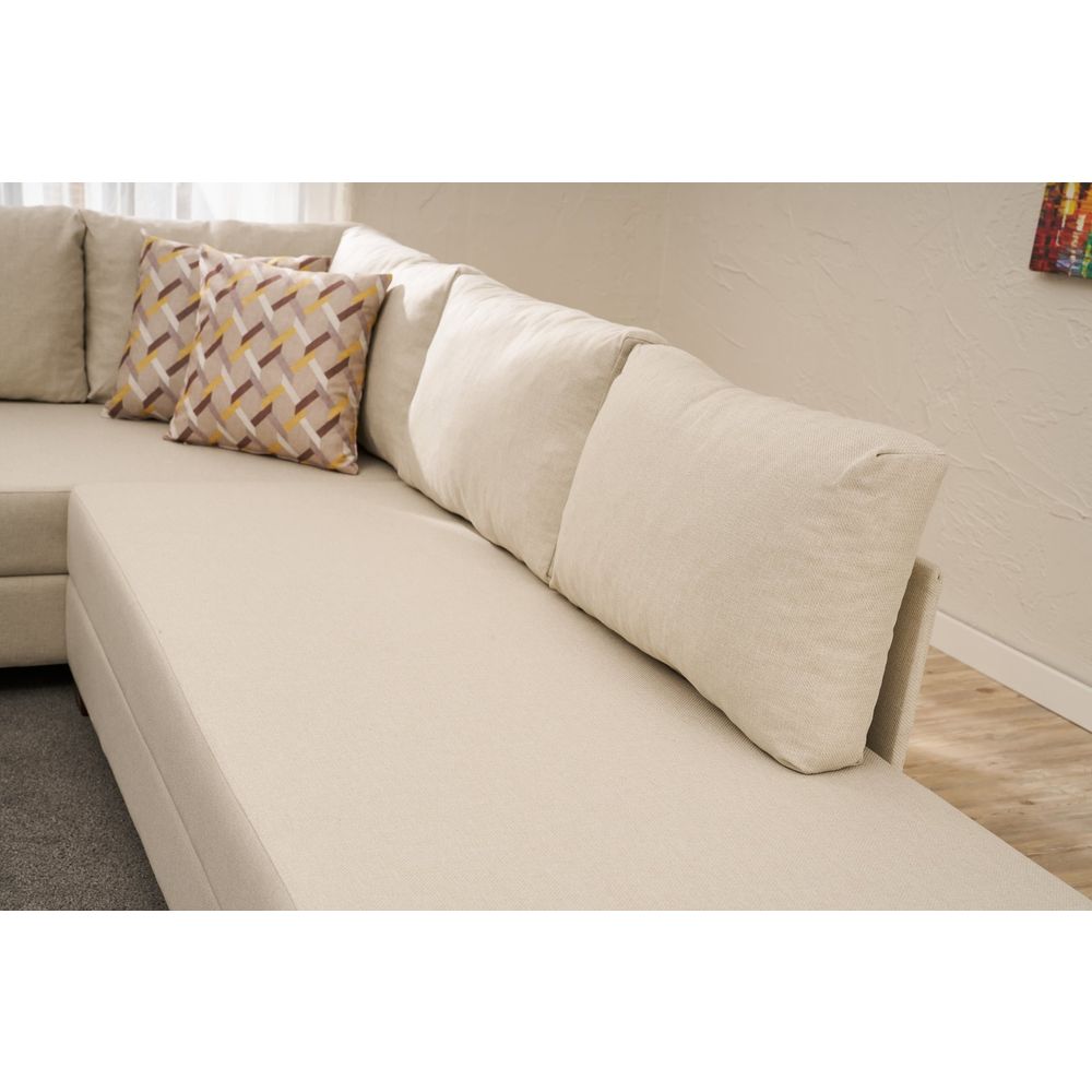 Aly Arzilla Lijevi - Krem Krem Kutni Sofa-Krevet slika 7