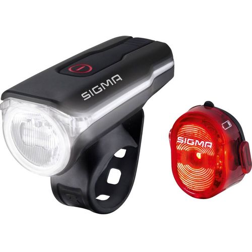 Sigma prednje svjetlo za bicikl AURA 60 / Nugget Set LED pogon na punjivu bateriju  crna slika 1