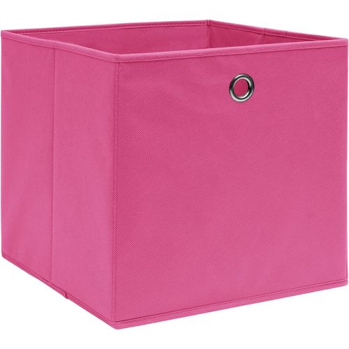 Kutije za pohranu od netkane tkanine 4 kom 28 x 28 x 28 cm roze slika 10