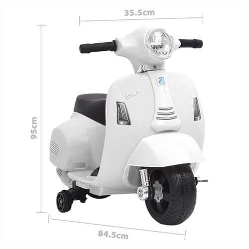 Električni motocikl igračka Vespa GTS300 bijela slika 8