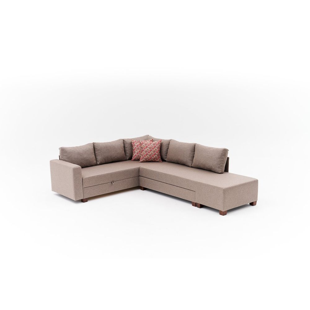 Aly Arzilla Lijevi - Smeđi Kutni Sofa-Krevet slika 8