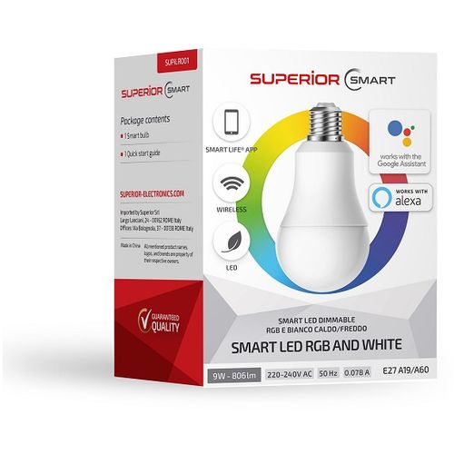 Superior Wifi Pametna Žarulja RGB/warm white dimmable  "SUPiLR001" slika 2