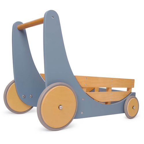 Kinderfeets drveni spremnik za igračke i hodalica Cargo Walker Slate Blue slika 1