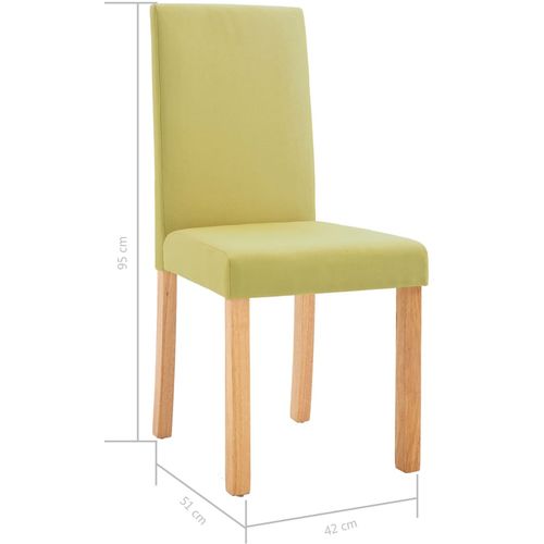 Blagovaonske stolice od tkanine 6 kom zelene slika 15