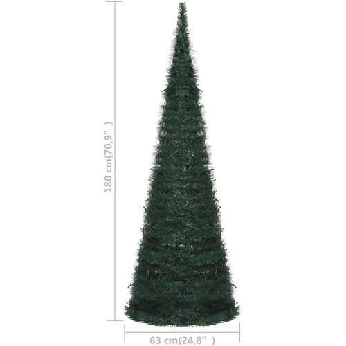Prigodno umjetno božićno drvce s LED žaruljama zeleno 180 cm slika 18