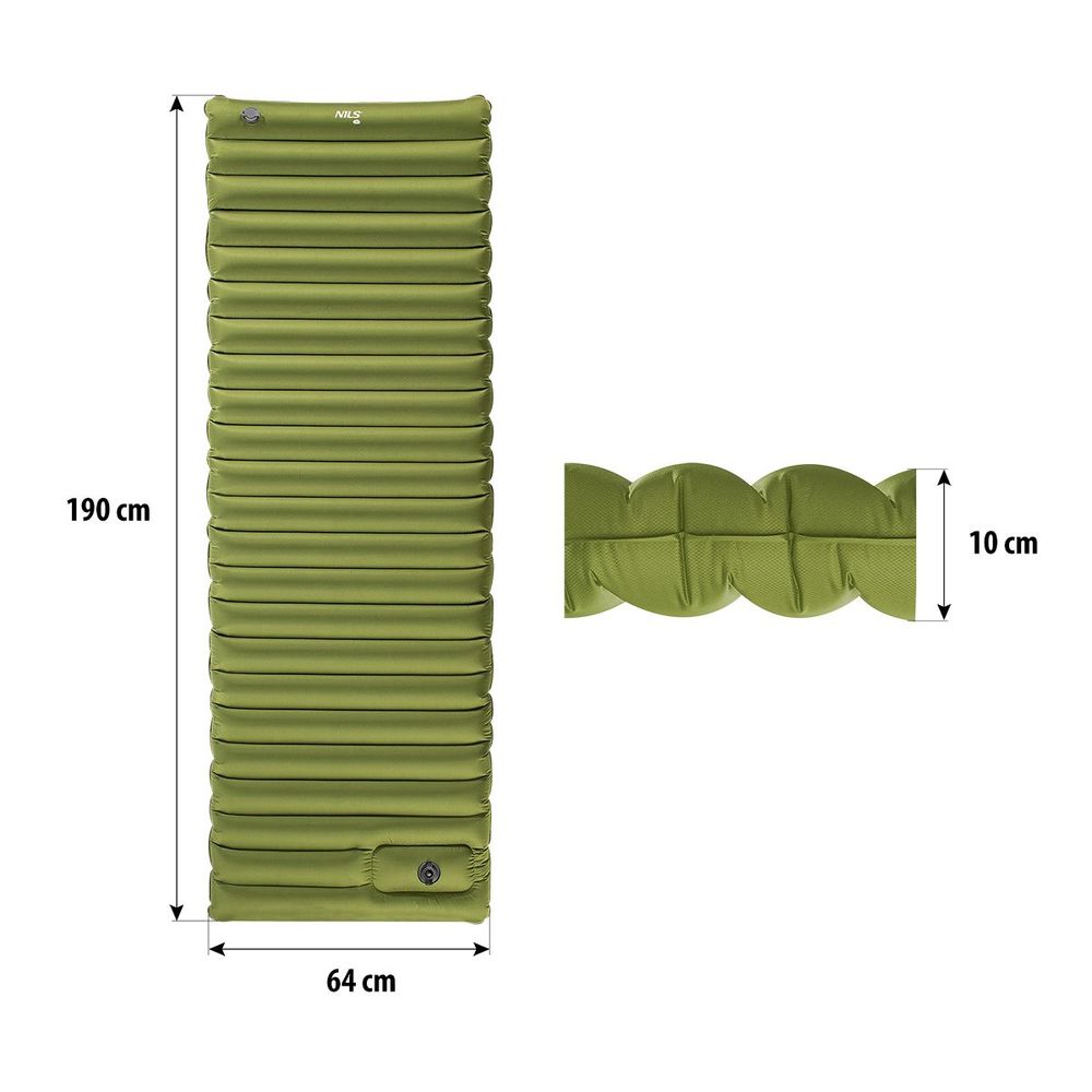 Nc4101 zelena prostirka s ugrađenom pumpom 9 cm nils camp slika 5