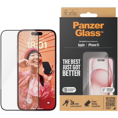 Panzerglass zaštitno staklo za iPhone 15 ultra wide fit slika 1