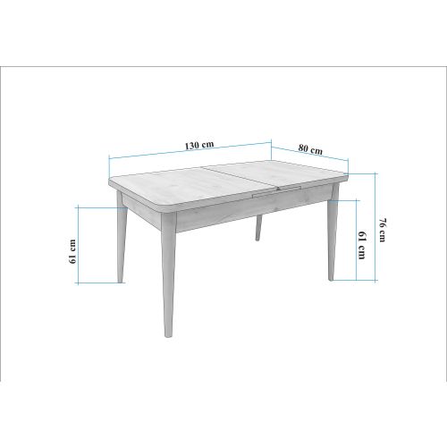 Vina - Atlantic Pine, Cream Atlantic Pine 
Cream Extendable Dining Table & Chairs Set (6 Pieces) slika 13