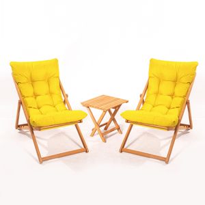 Woody Fashion Set vrtnog namještaja - stol i stolice (3 komada) Daxton
