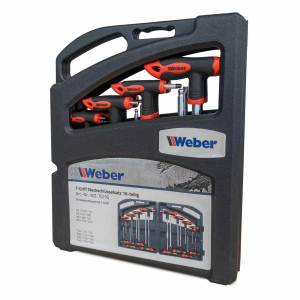 WEBER set torx i imbus ključeva sa T ručkom u PVC kovčegu, 16 komada
