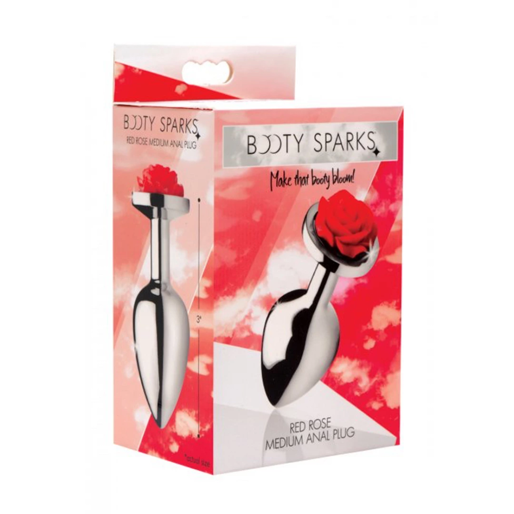 XR Brands Red Rose - analni čep - Srednji slika 2
