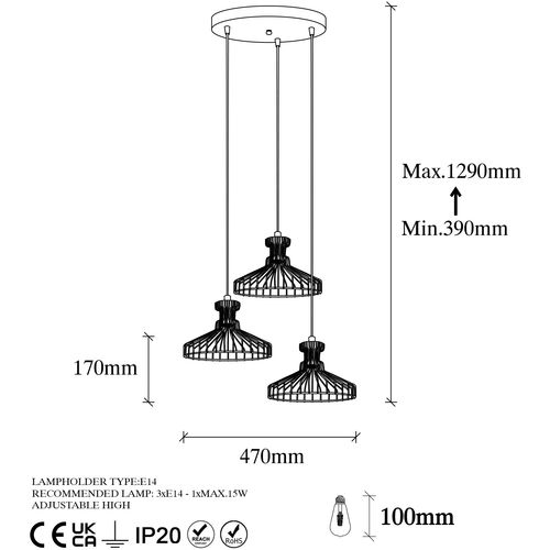 Opviq Luster, 942FLG2144 slika 7