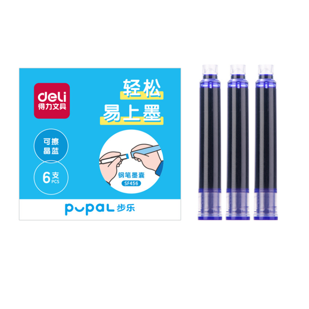 PATRONE ZA NALIV PERO DELI PUPAL 1/6 PLAVE SF456 slika 1