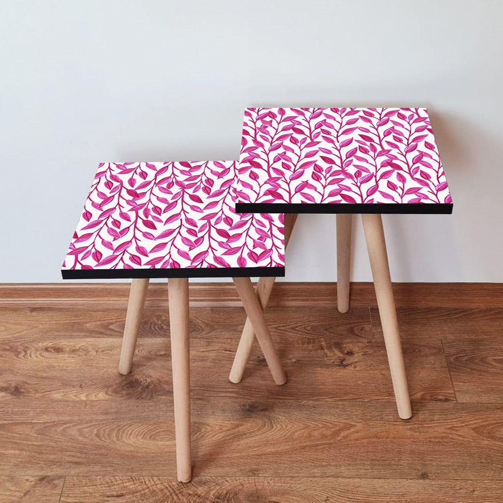 Nesting stolovi 2Shp378 - (2 komada) - boje: fuksija, bijela slika 1
