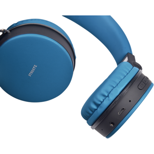 STREETZ Slušalice BT200 Naglavne Sklopive Bluetooth, 3.5 mm utor, PLAVE slika 5