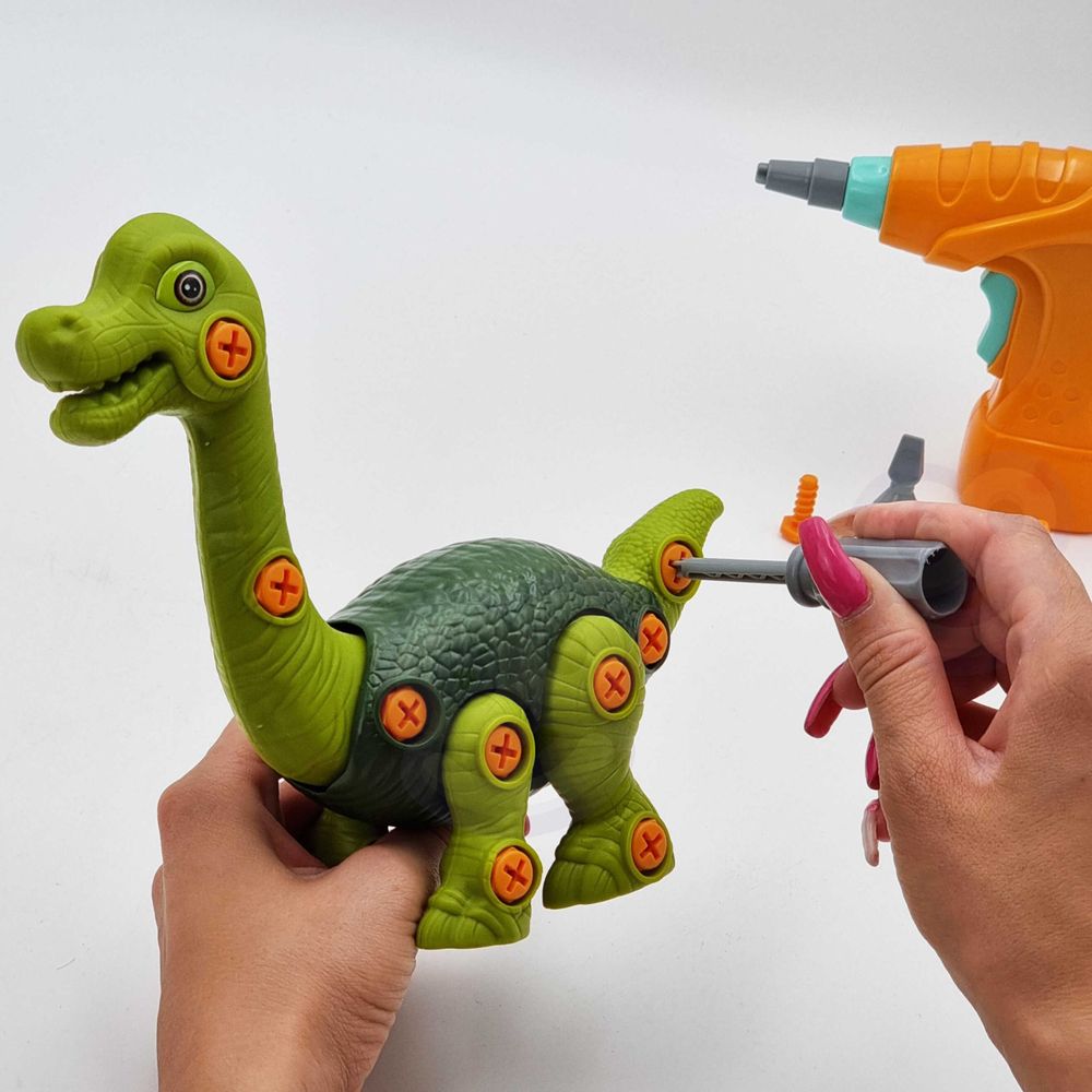 Woopie set za okretnu konstrukciju dinosaura + bušilica 31 kom. slika 4