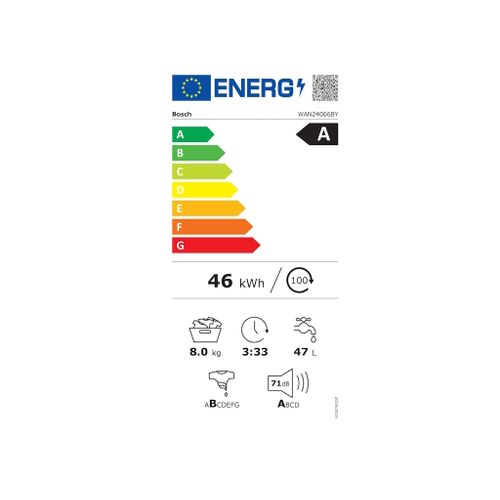 Bosch WAN24066BY Serija 4, Veš mašina, 8kg, 1200rpm, EcoSilence Drive, Dubina 59 cm slika 9