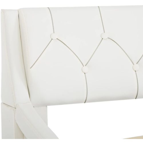 Okvir za krevet od umjetne kože bijeli 120 x 200 cm slika 34