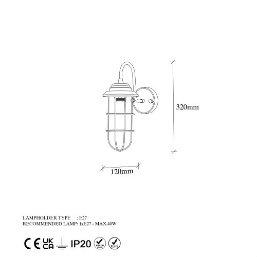 Opviq Zidna lampa, 942FLG2204 slika 7