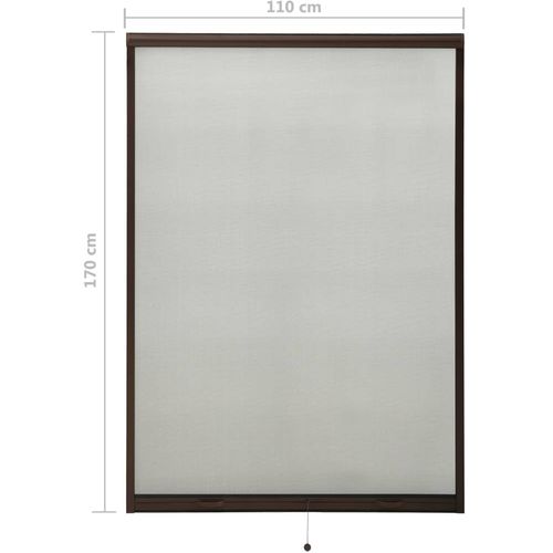 Zaslon protiv insekata za prozore smeđi 110 x 170 cm slika 16