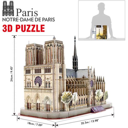 Cubicfun Puzzle Notre Dame De Paris Ds0986H slika 2