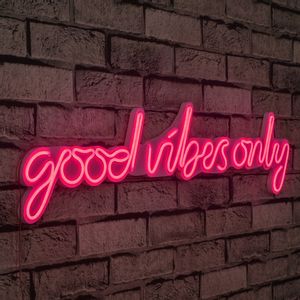 Good Vibes Only - Pink Pink Decorative Plastic Led Lighting