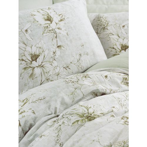 Lucida - Beige Beige Satin Double Quilt Cover Set slika 2