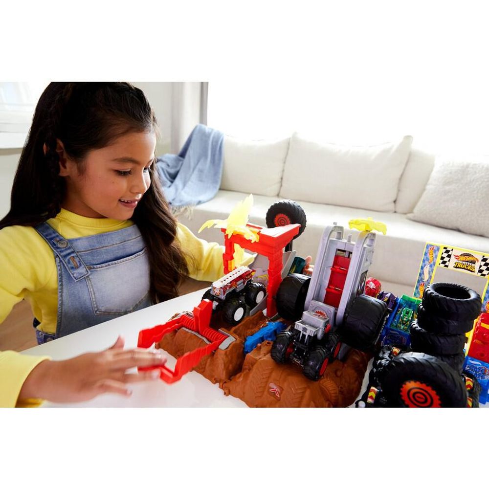 Hot Wheels Monster Trucks Arena Smashers Set za igru sa vozilom 1:64, Sorto slika 4