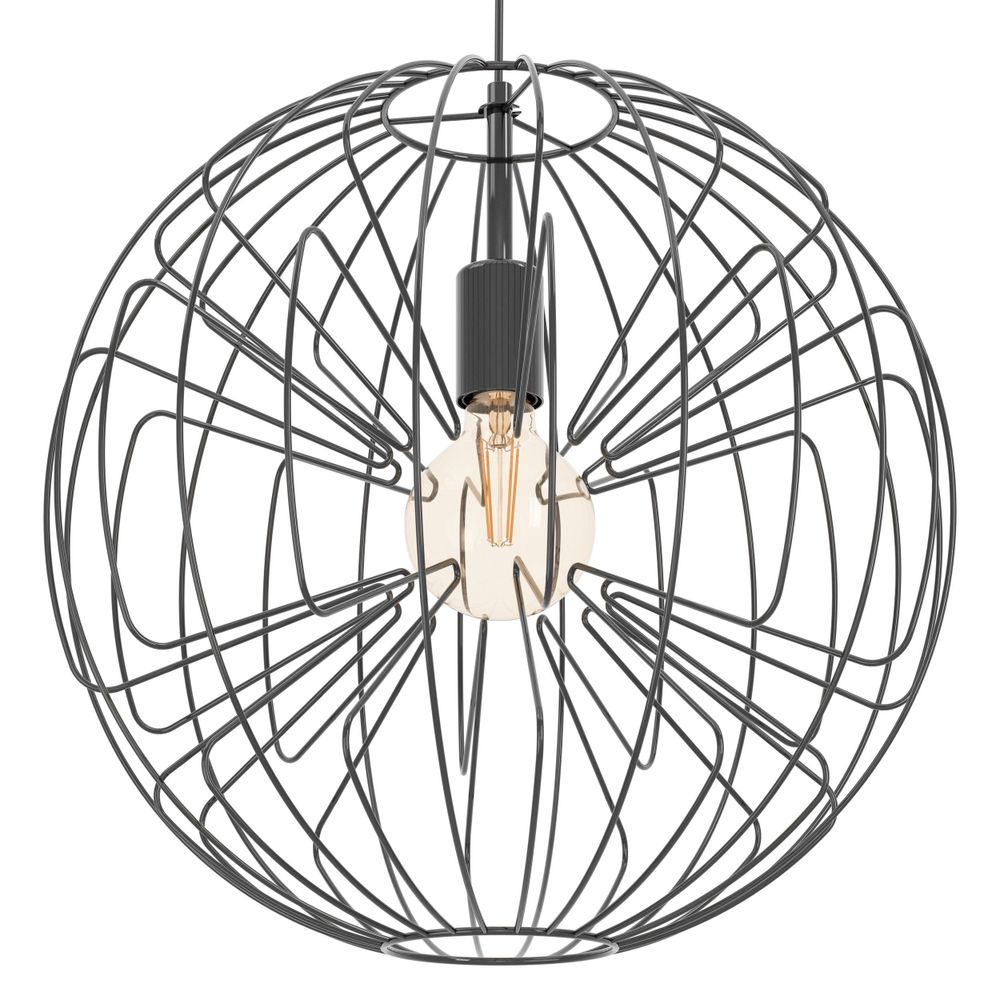 Eglo viseća lampa okinzuri e27 1x60w nikal crni v:1100mm o450mm slika 3