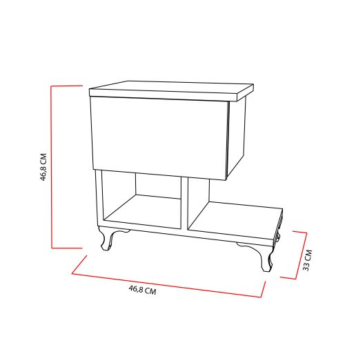 Cast - White White Nightstand slika 9