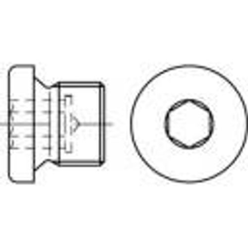 TOOLCRAFT TO-5449263 čep vijci 1/4 mm unutarnji šesterostrani DIN 908 mjed 100 St. slika 1