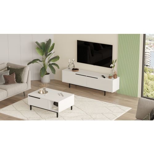 ON19-W White Living Room Furniture Set slika 3