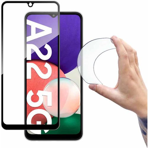 Wozinsky Full Cover Flexi Nano Glass Hybrid Screen Protector s okvirom za Samsung Galaxy A22 5G crni slika 1