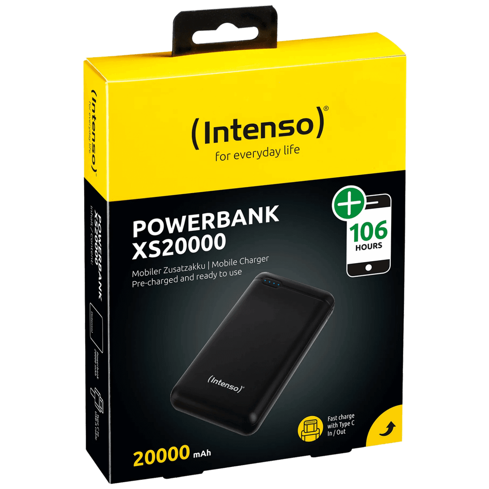 (Intenso) Prijenosni punjač za mobitele i tablete 20000mAh - POWERBANK XS20000 Black slika 1
