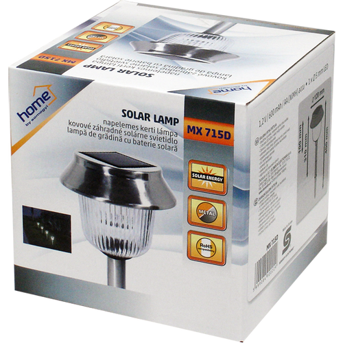 home Solarna vrtna LED lampa, metalna, 600 mAh - MX 715D slika 2