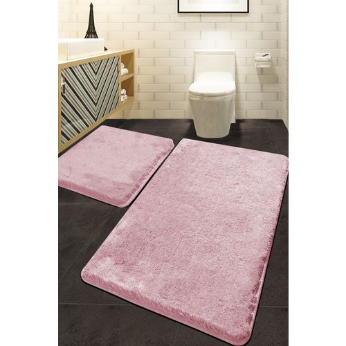 Colourful Cotton Kupaonski tepih u setu (2 komada), Colors of - Light Pink slika 1